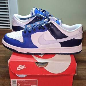 Nike Dunk Low Game Royal Navy Blue and White Sneakers 9m